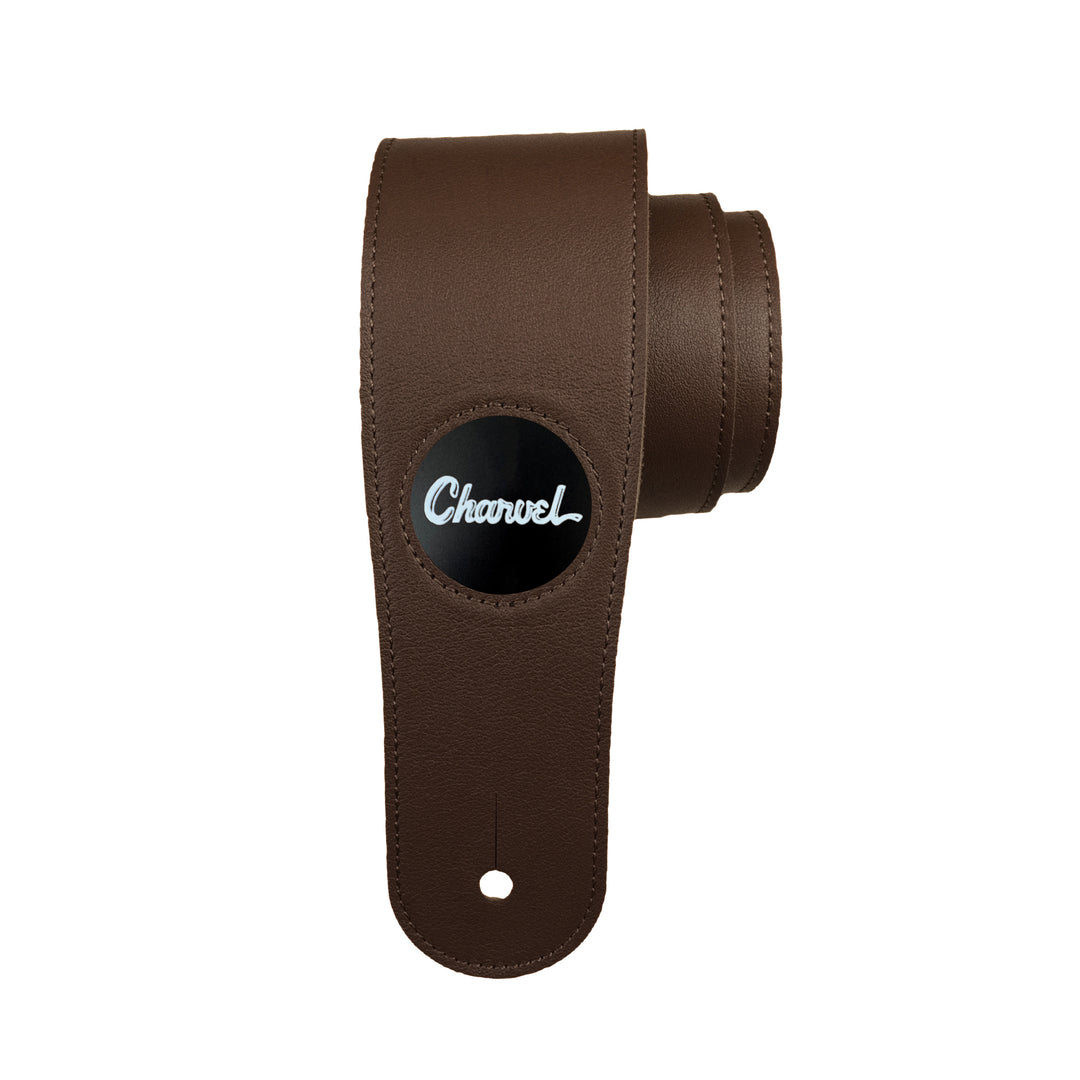 Charvel Matte Black Toothpaste Logo | Italian Leather Strap