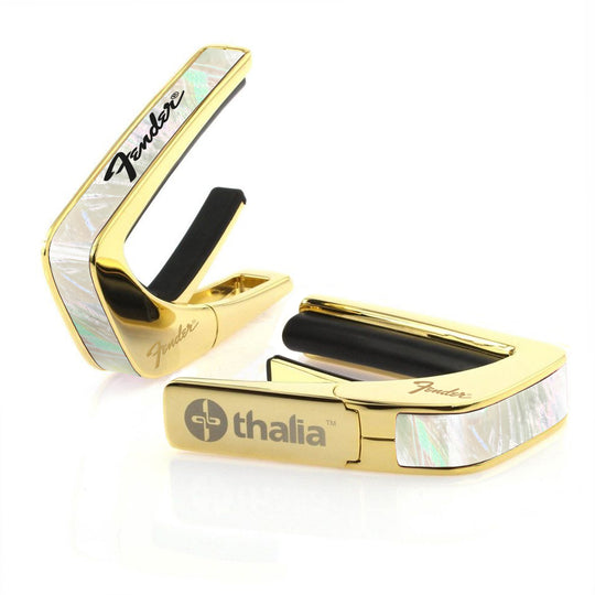 Fender Mother of Pearl with Black Perine Logo | Officially Licensed Capo