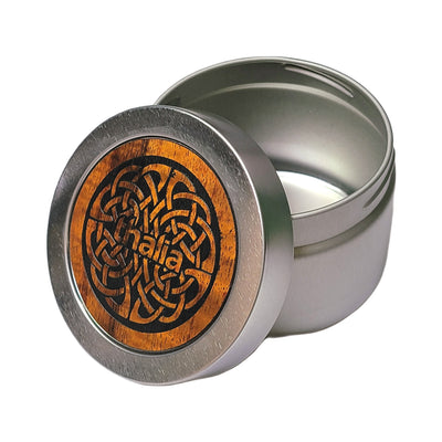 Hawaiian Koa Celtic Knot Stash Tin