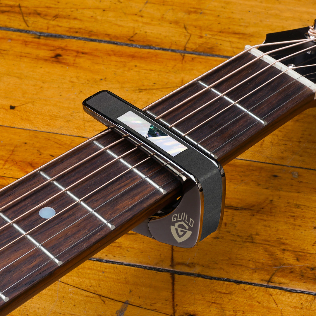 Guild V-Block Black Ebony Inked & Pearl | Officially Licensed Capo