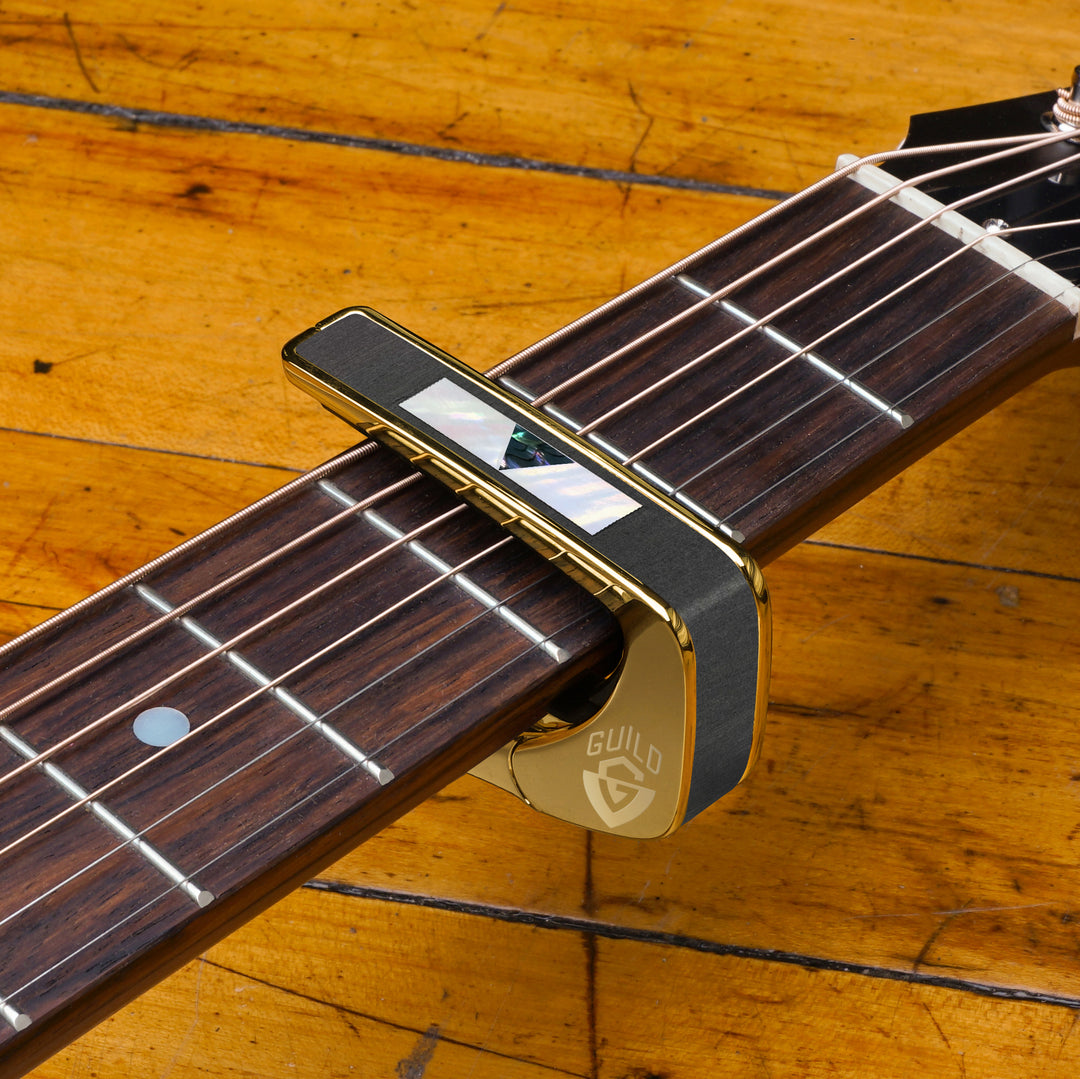 Guild V-Block Black Ebony Inked & Pearl | Officially Licensed Capo