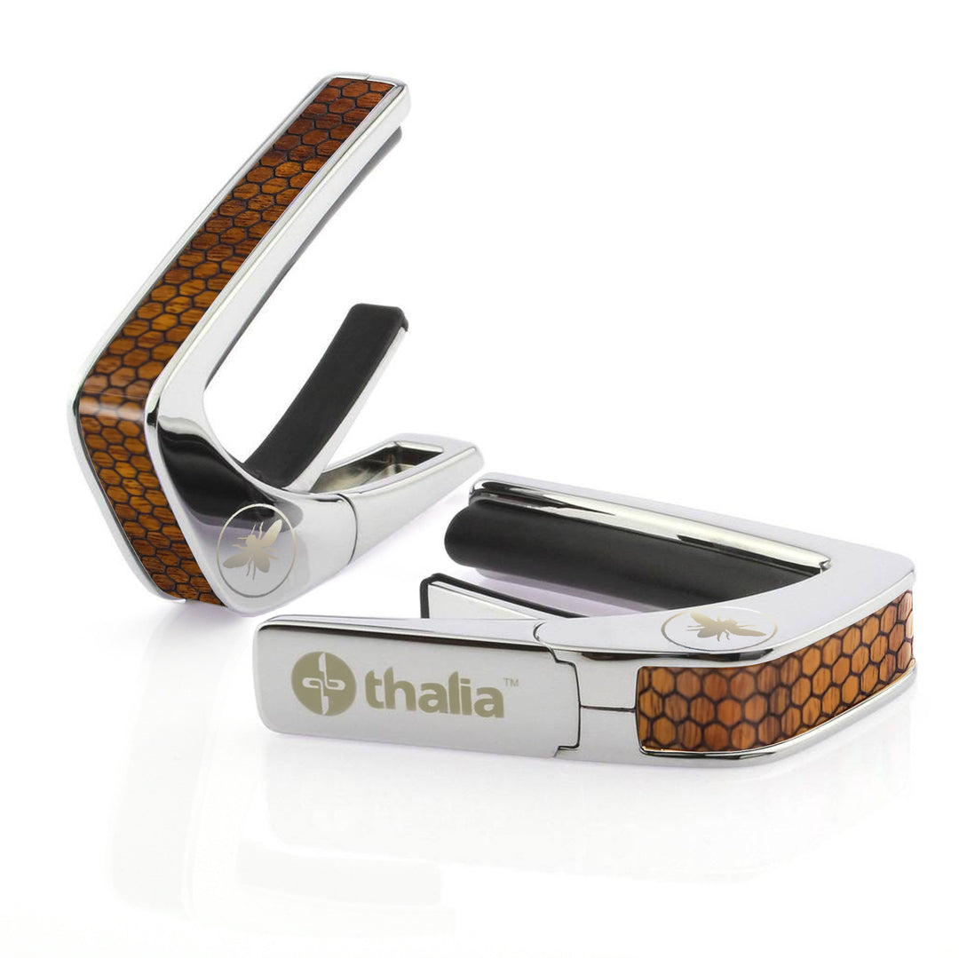 AAA Curly Hawaiian Koa Save The Bees Honeycomb | Officially Licensed Capo
