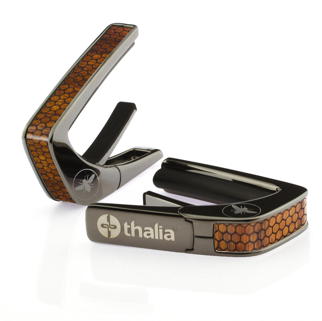 AAA Curly Hawaiian Koa Save The Bees Honeycomb | Officially Licensed Capo