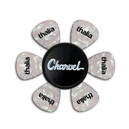 Charvel Matte Black Toothpaste Logo | Pick Puck 2.0