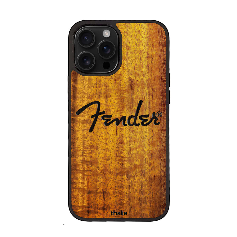 Fender Hawaiian Koa Spaghetti Logo | iPhone cases