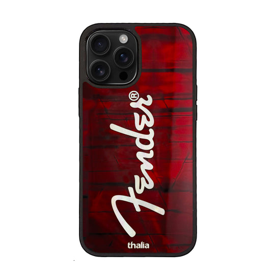 Fender Red Shell Spaghetti Logo | iPhone cases