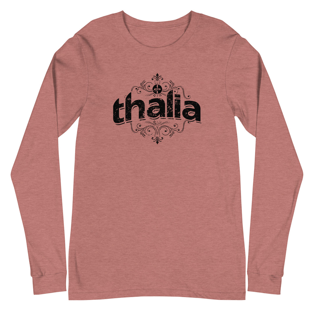 Thalia Distressed Logo Long Sleeve Tee