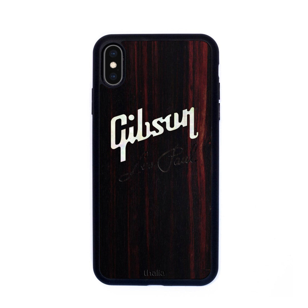 GibsonbyThalia Phone Case Gibson Pearl Logo with Les Paul Script Engraved | iPhone Case Black Ebony / iPhone XS Max