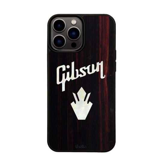GibsonbyThalia Phone Case Gibson Pearl Holly Logo | iPhone Case Black Ebony / iPhone 13 Pro Max