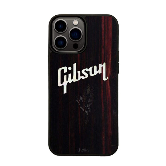 GibsonbyThalia Phone Case Gibson Pearl Hummingbird Logo | iPhone Case Black Ebony / iPhone 13 Pro Max
