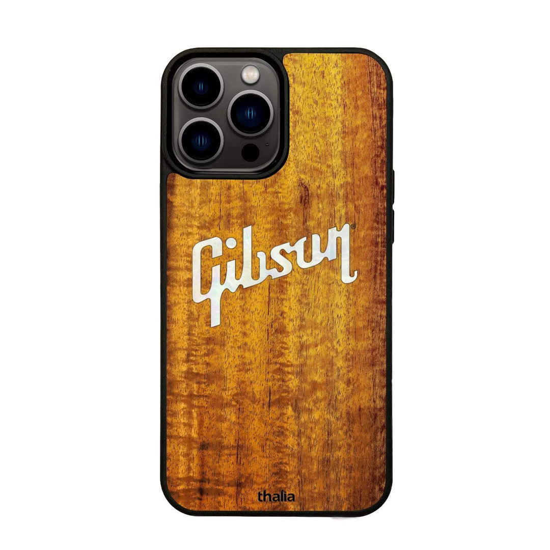 GibsonbyThalia Phone Case Gibson Pearl Logo | iPhone Case AAA Curly Koa / iPhone 13 Pro Max