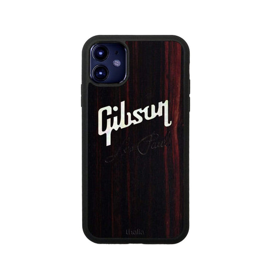 GibsonbyThalia Phone Case Gibson Pearl Logo with Les Paul Script Engraved | iPhone Case Black Ebony / iPhone 11