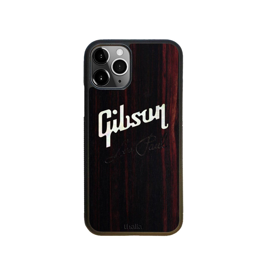GibsonbyThalia Phone Case Gibson Pearl Logo with Les Paul Script Engraved | iPhone Case Black Ebony / iPhone 11 Pro