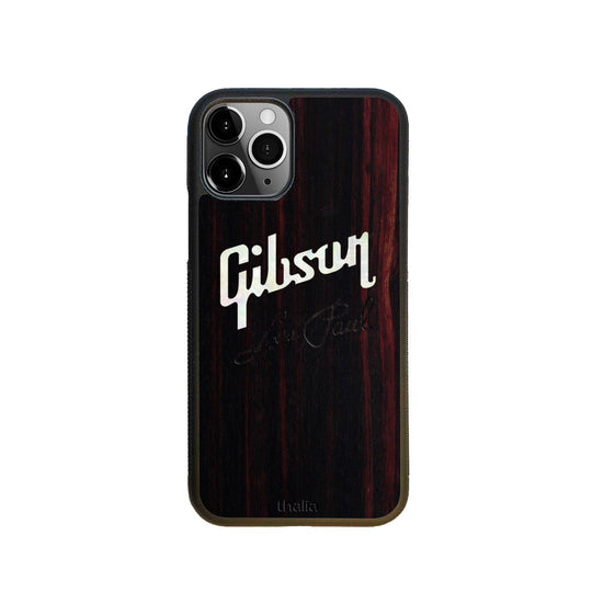 GibsonbyThalia Phone Case Gibson Pearl Logo with Les Paul Script Engraved | iPhone Case Black Ebony / iPhone 11 Pro