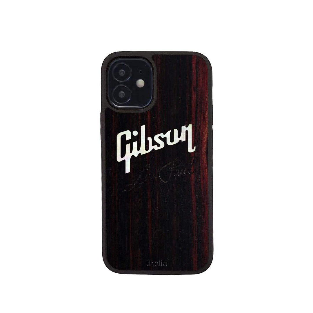 GibsonbyThalia Phone Case Gibson Pearl Logo with Les Paul Script Engraved | iPhone Case Black Ebony / iPhone 12 Mini