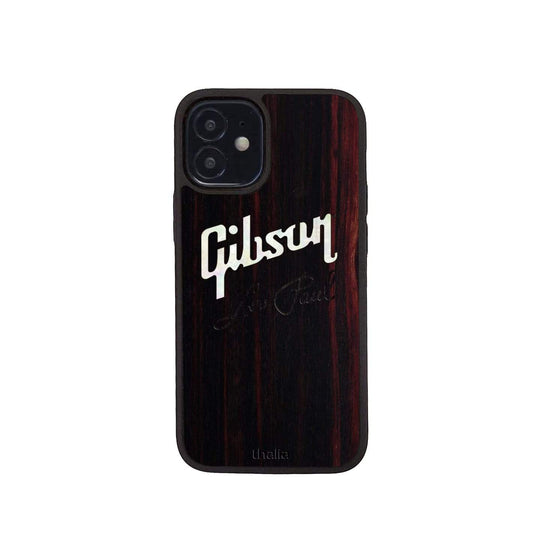 GibsonbyThalia Phone Case Gibson Pearl Logo with Les Paul Script Engraved | iPhone Case Black Ebony / iPhone 12 Mini