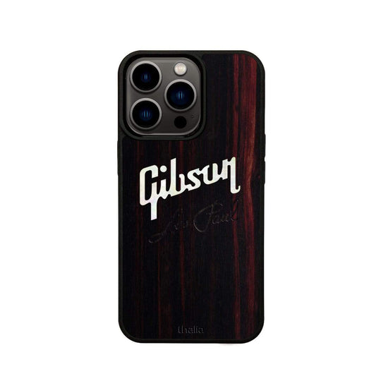 GibsonbyThalia Phone Case Gibson Pearl Logo with Les Paul Script Engraved | iPhone Case Black Ebony / iPhone 13 Pro