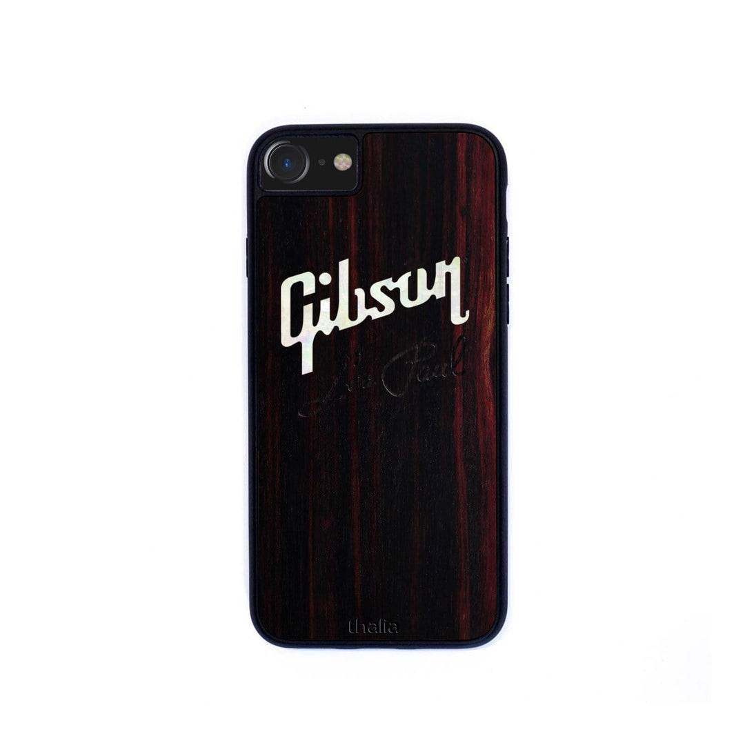 GibsonbyThalia Phone Case Gibson Pearl Logo with Les Paul Script Engraved | iPhone Case Black Ebony / iPhone 6/7/8/SE