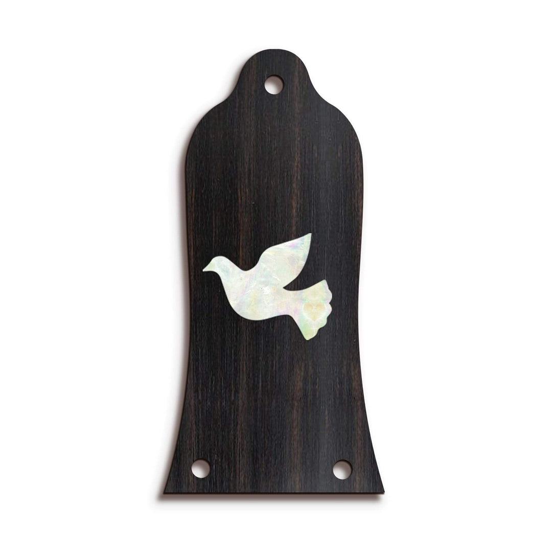 GibsonbyThalia Truss Rod Cover Custom Truss Rod Cover | Shape T10 - Fits Many Epiphone Guitars Pearl Dove / Black Ebony