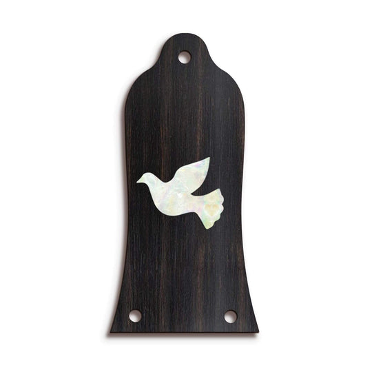 GibsonbyThalia Truss Rod Cover Custom Truss Rod Cover | Shape T10 - Fits Many Epiphone Guitars Pearl Dove / Black Ebony