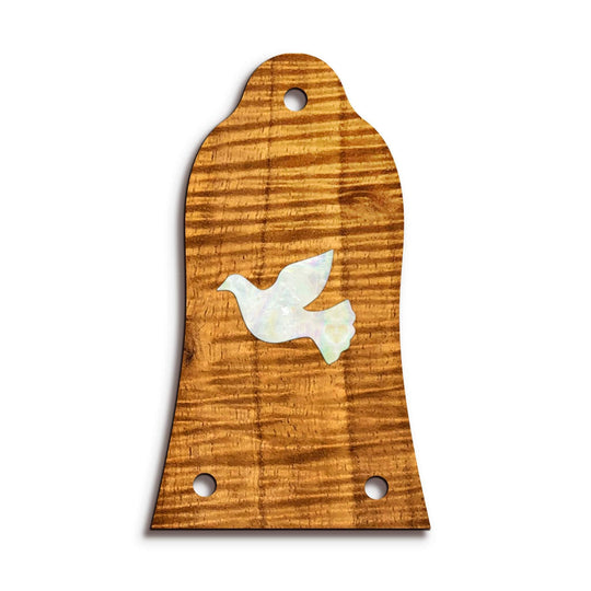 GibsonbyThalia Truss Rod Cover Custom Truss Rod Cover | Shape T11 - Fits Many Epiphone Guitars Pearl Dove / AAA Curly Koa