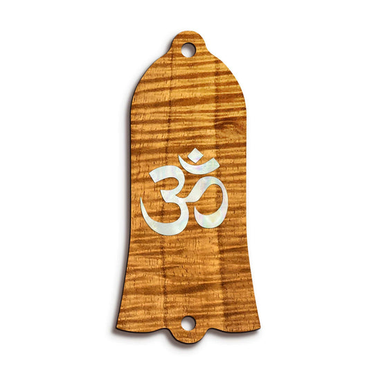 GibsonbyThalia Truss Rod Cover Gibson Truss Rod Cover | Shape T1 - Fits Gibson Guitars Pearl Om / AAA Curly Koa