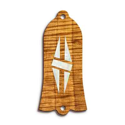 GibsonbyThalia Truss Rod Cover Gibson Truss Rod Cover (Traditional) | Shape T22 - Fits Gibson Guitars Split Double Diamond / AAA Curly Koa