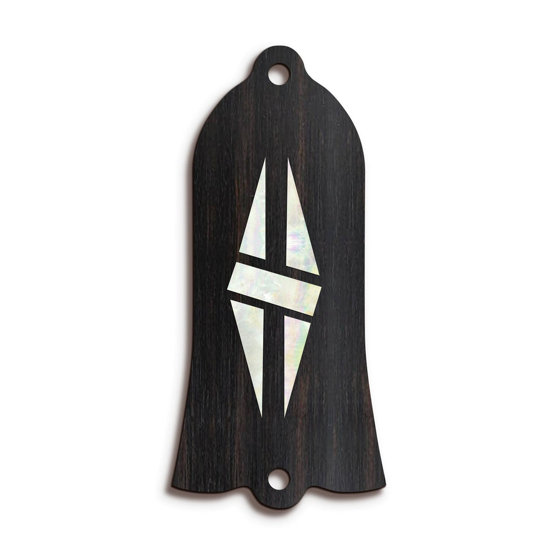 GibsonbyThalia Truss Rod Cover Gibson Truss Rod Cover (Traditional) | Shape T22 - Fits Gibson Guitars Split Double Diamond / Black Ebony