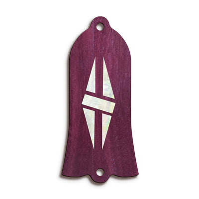 GibsonbyThalia Truss Rod Cover Gibson Truss Rod Cover (Traditional) | Shape T22 - Fits Gibson Guitars Split Double Diamond / Purpleheart