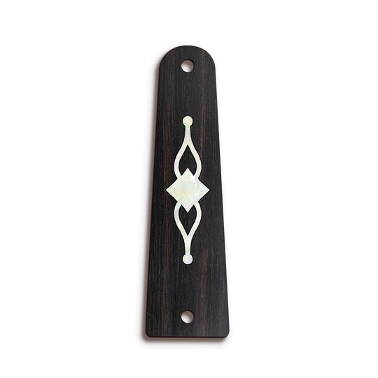 TaylorbyThalia Truss Rod Cover Classic Taylor Inlay Truss Rod Cover | Shape T14 - Fits 2 Hole Taylor Guitars 300 Series Gemstone / Black Ebony