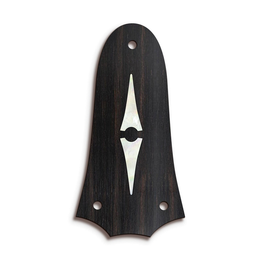 TaylorbyThalia Truss Rod Cover Classic Taylor Inlay Truss Rod Cover | Shape T3 - Fits 3 Hole Taylor Guitars Progressive Diamonds / Black Ebony
