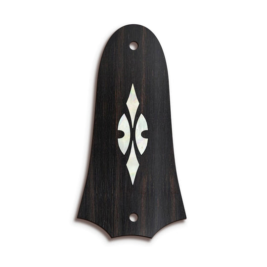 TaylorbyThalia Truss Rod Cover Classic Taylor Inlay Truss Rod Cover | Shape T4 - Fits 2 Hole Taylor Guitars 700 Series Reflections / Black Ebony