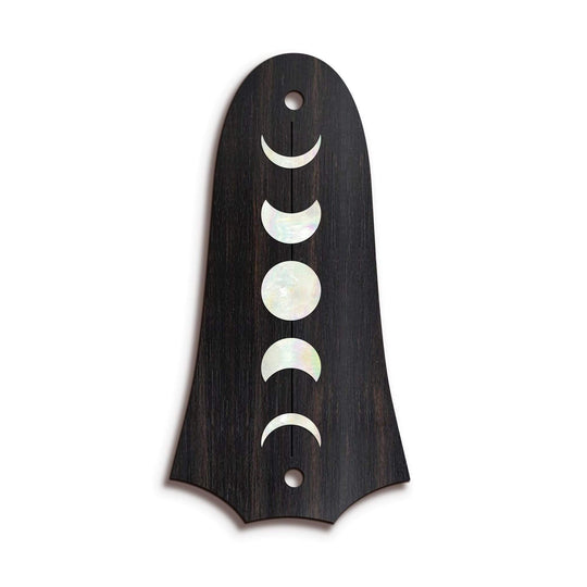 TaylorbyThalia Truss Rod Cover Custom Truss Rod Cover | Shape T4 - Fits 2 Hole Taylor Guitars Moon Phases / Black Ebony