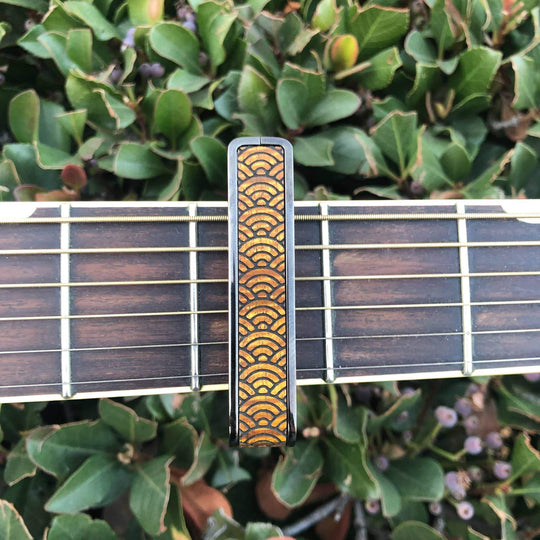 Thalia Capo Seigaiha Waves Hawaiian Koa | Deluxe Capo