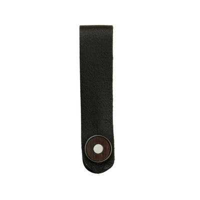 Thalia Leather Strap Tie Mother of Pearl & Indian Rosewood | Leather Strap Tie Black / Black / Headstock