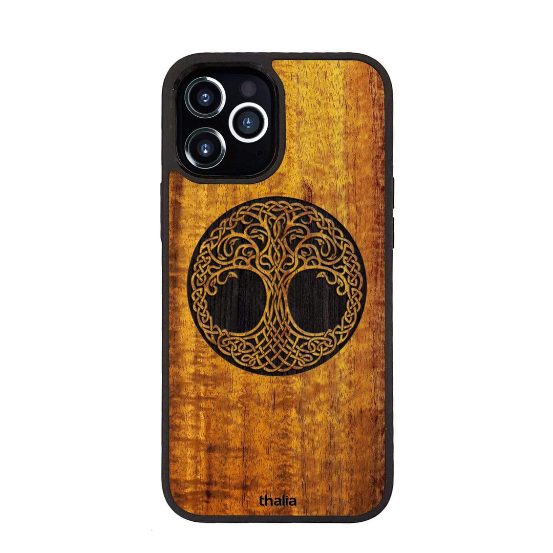 Thalia Phone Case Hawaiian Koa & Tree of Life Engraving | iPhone Case iPhone 12 Pro Max