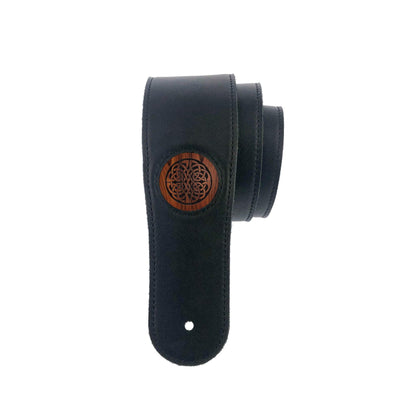 Thalia Strap Celtic Knot Engraving | Italian Leather Strap Santos Rosewood / Black / Standard
