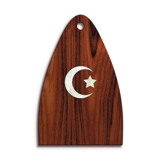 Thalia Truss Rod Cover Custom Truss Rod Cover | Shape T13 - Fits Many PRS Guitars Pearl Crescent Moon / Santos Rosewood