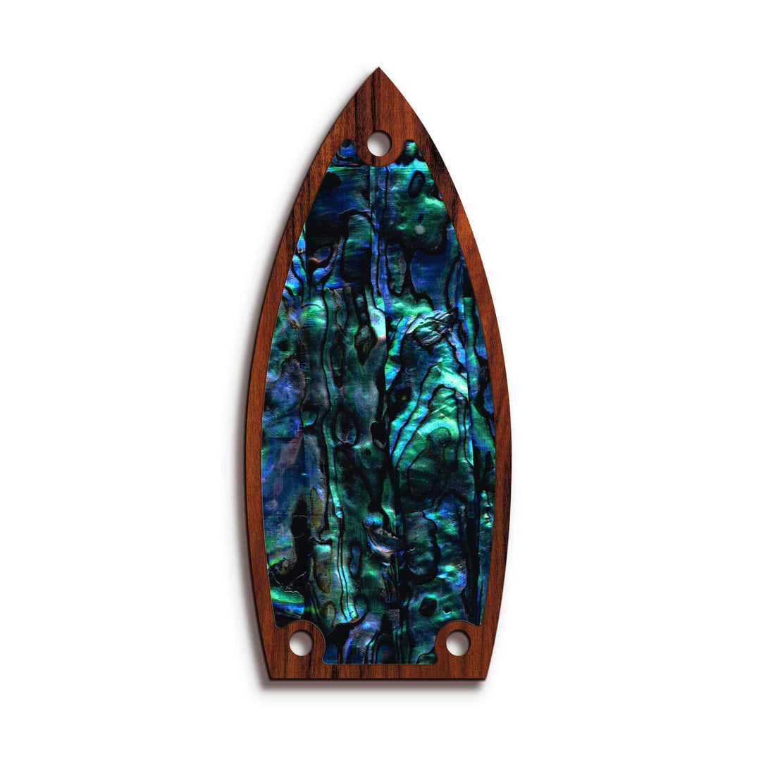 Thalia Truss Rod Cover Custom Truss Rod Cover | Shape T9 - Fits Most Gretsch Guitars Blue Abalone / Santos Rosewood