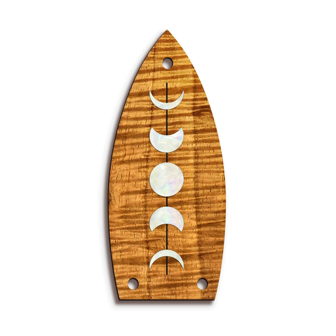 Thalia Truss Rod Cover Custom Truss Rod Cover | Shape T9 - Fits Most Gretsch Guitars Moon Phases / AAA Curly Koa