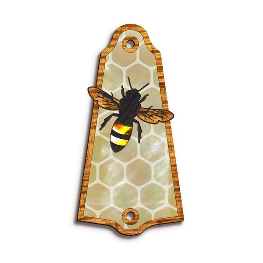 Thalia Truss Rod Cover Save the Bees | Custom Truss Rod Cover Pearl Save the Bees / T5 (Gibson Bell 2)